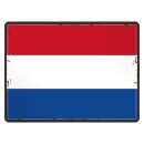 Blechschild "Flagge Niederlande Retro" 40 x 30...