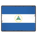 Blechschild "Flagge Nicaragua Retro" 40 x 30 cm...