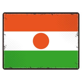 Blechschild "Flagge Niger Retro" 40 x 30 cm Dekoschild Länderfahnen