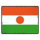 Blechschild "Flagge Niger Retro" 40 x 30 cm...