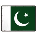 Blechschild "Flagge Pakistan Retro" 40 x 30 cm...