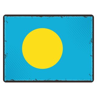 Blechschild "Flagge Palau Retro" 40 x 30 cm Dekoschild Länderfahnen