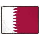 Blechschild "Flagge Katar Retro" 40 x 30 cm...