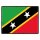 Blechschild "Flagge St. Kitts und Nevis St. Kitts Retro" 40 x 30 cm Dekoschild Fahnen