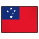 Blechschild "Flagge Samoa Retro" 40 x 30 cm...