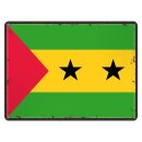 Blechschild "Flagge São Tomé und...