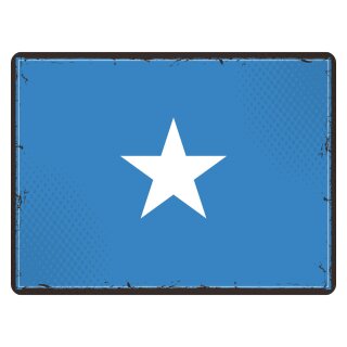 Blechschild "Flagge Somalia Retro" 40 x 30 cm Dekoschild Länderfahnen