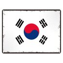 Blechschild "Flagge Südkorea Retro" 40 x...