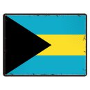 Blechschild "Flagge Bahamas Retro" 40 x 30 cm...