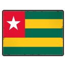 Blechschild "Flagge Togo Retro" 40 x 30 cm...