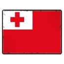 Blechschild "Flagge Tonga Retro" 40 x 30 cm...