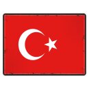 Blechschild "Flagge Türkei Retro" 40 x 30...