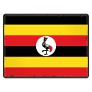 Blechschild "Flagge Uganda Retro" 40 x 30 cm...