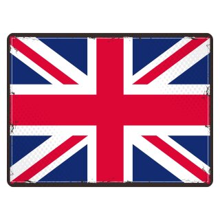 Blechschild "Flagge Vereinigtes Königreich Retro" 40 x 30 cm Dekoschild Fahnen
