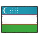 Blechschild "Flagge Usbekistan Retro" 40 x 30...