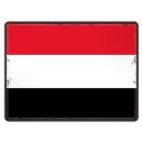 Blechschild "Flagge Jemen Retro" 40 x 30 cm...