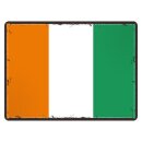 Blechschild "Flagge Elfenbeinküste Retro"...