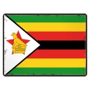 Blechschild "Flagge Simbabwe Retro" 40 x 30 cm...