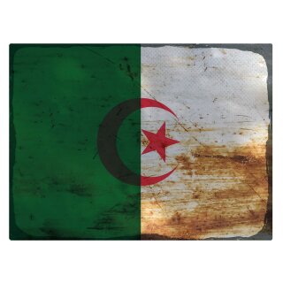 Blechschild "Flagge Algerien Rusty Look" 40 x 30 cm Dekoschild Länderfahnen