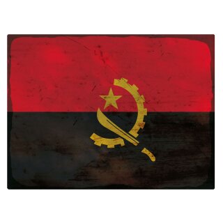 Blechschild "Flagge Angola Rusty Look" 40 x 30 cm Dekoschild Fahnen