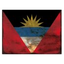 Blechschild "Flagge Antigua und Barbuda Rusty...