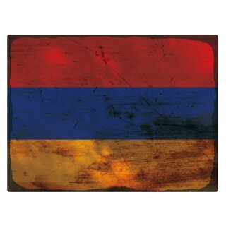 Blechschild "Flagge Armenien Rusty Look" 40 x 30 cm Dekoschild Länderflagge