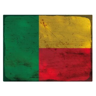 Blechschild "Flagge Benin Rusty Look" 40 x 30 cm Dekoschild Länderflagge