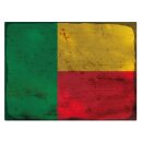 Blechschild "Flagge Benin Rusty Look" 40 x 30...