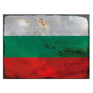 Blechschild "Flagge Bulgarien Rusty Look" 40 x 30 cm Dekoschild Bulgarien Flagge