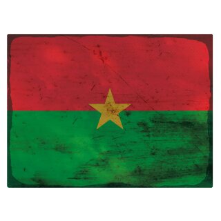 Blechschild "Flagge Burkina Faso Rusty Look" 40 x 30 cm Dekoschild Länderflagge