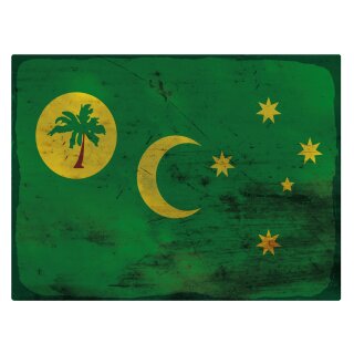 Blechschild "Flagge Kokosinseln Rusty Look" 40 x 30 cm Dekoschild Nationalflaggen