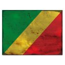 Blechschild "Flagge Kongo Rusty Look" 40 x 30...