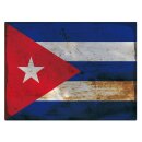 Blechschild "Flagge Kuba Rusty Look" 40 x 30 cm...