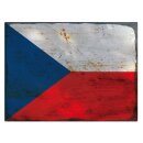 Blechschild "Flagge Tschechien Rusty Look" 40 x...