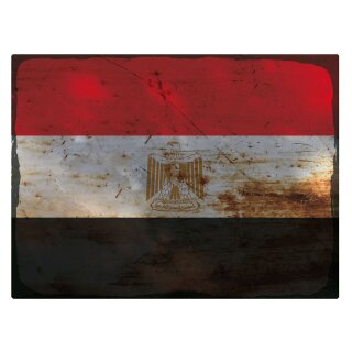 Blechschild "Flagge Ägypten Rusty Look" 40 x 30 cm Dekoschild Ägypten Flagge