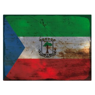 Blechschild "Flagge Äquatorialguineas Rusty Look" 40 x 30 cm Dekoschild Nationalflaggen