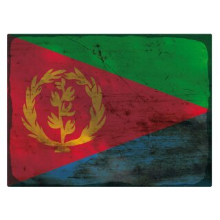 Blechschild "Flagge Eritrea Rusty Look" 40 x 30 cm Dekoschild Länderfahnen