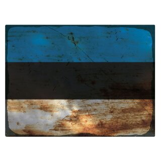 Blechschild "Flagge Estland Rusty Look" 40 x 30 cm Dekoschild Estland Flagge