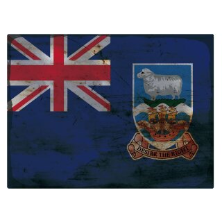 Blechschild "Flagge Falklandinseln Rusty Look" 40 x 30 cm Dekoschild Fahnen