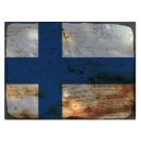 Blechschild "Flagge Finnland Rusty Look" 40 x...