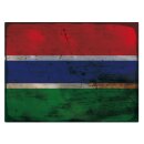 Blechschild "Flagge Gambia Rusty Look" 40 x 30...