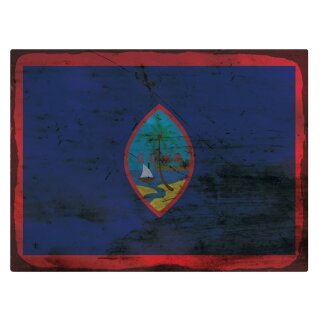 Blechschild "Flagge Guam Rusty Look" 40 x 30 cm Dekoschild Fahnen
