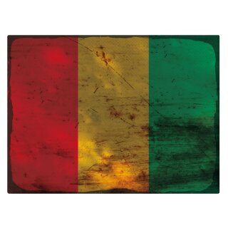 Blechschild "Flagge Guinea Rusty Look" 40 x 30 cm Dekoschild Guinea Flagge