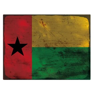 Blechschild "Flagge Guinea-Bissau Rusty Look" 40 x 30 cm Dekoschild Länderflagge