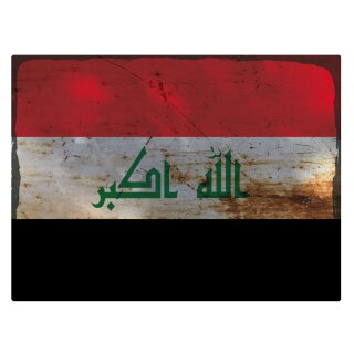 Blechschild "Flagge Irak Rusty Look" 40 x 30 cm Dekoschild Länderflagge