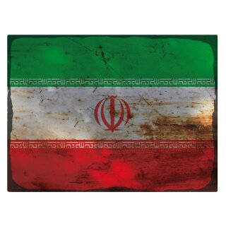 Blechschild "Flagge Iran Rusty Look" 40 x 30 cm Dekoschild Fahnen