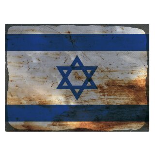 Blechschild "Flagge Israel Rusty Look" 40 x 30 cm Dekoschild Israel Flagge