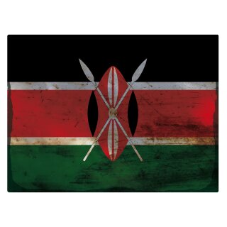 Blechschild "Flagge Kenia Rusty Look" 40 x 30 cm Dekoschild Länderflagge