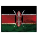 Blechschild "Flagge Kenia Rusty Look" 40 x 30...