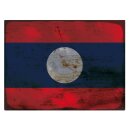 Blechschild "Flagge Laos Rusty Look" 40 x 30 cm...